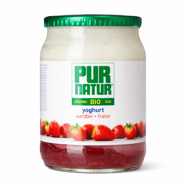 PUR BIO YOGHURT AARDBEI 150gr